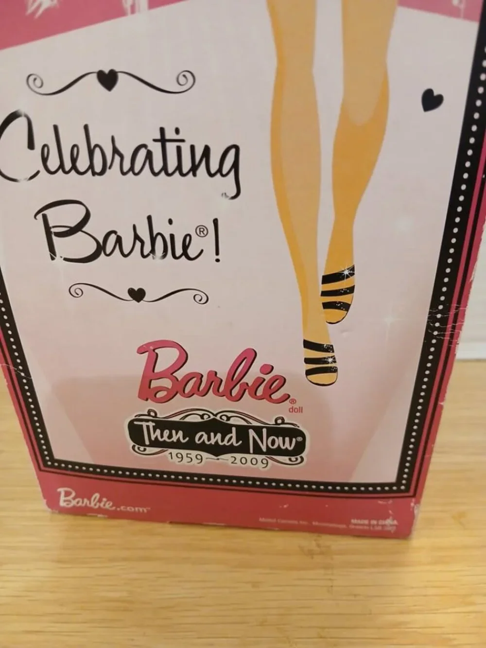 Barbie Then Now 1959-2009 Bathing Suit Zebra Pink Bikini  Doll